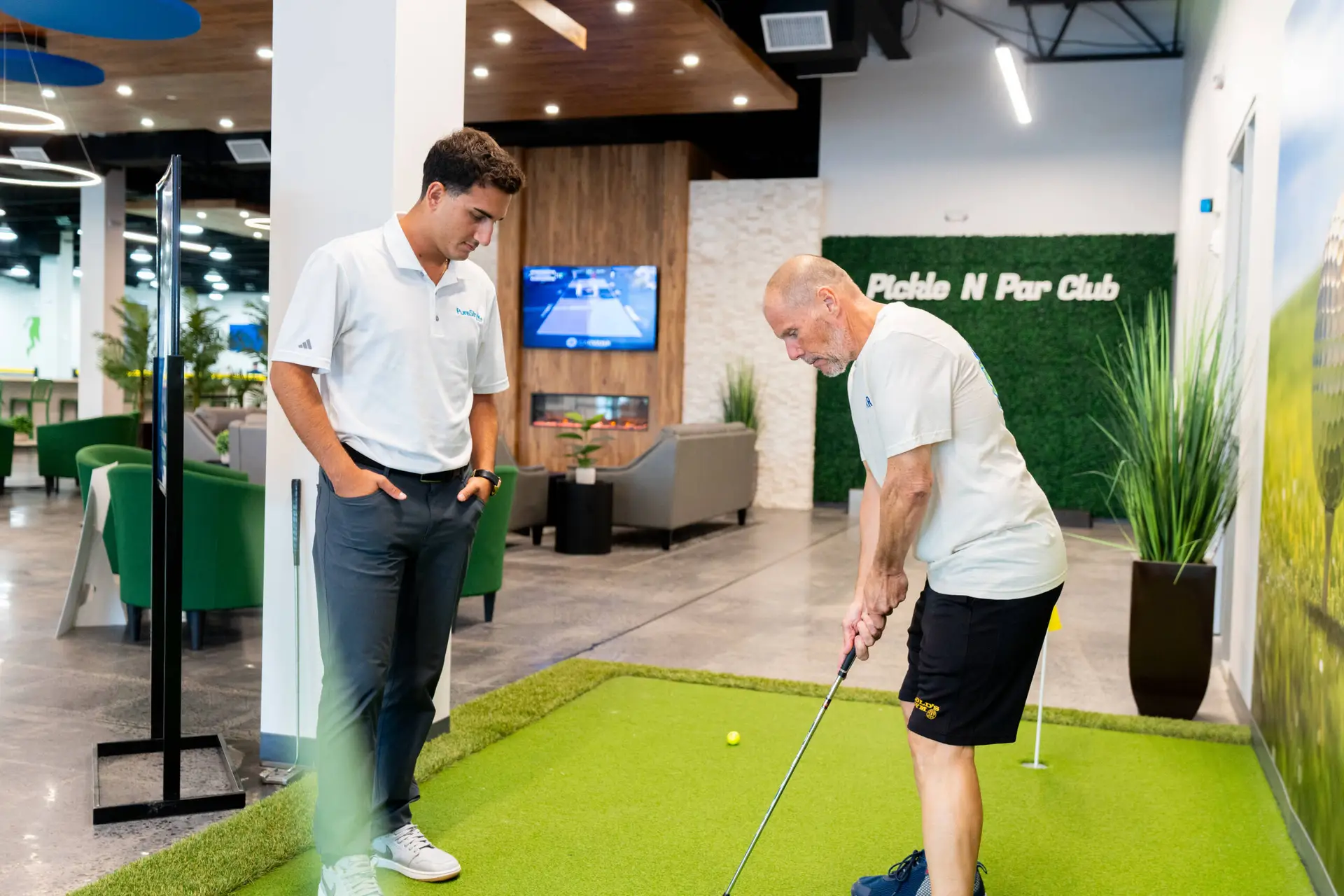 Putting green at Point Court